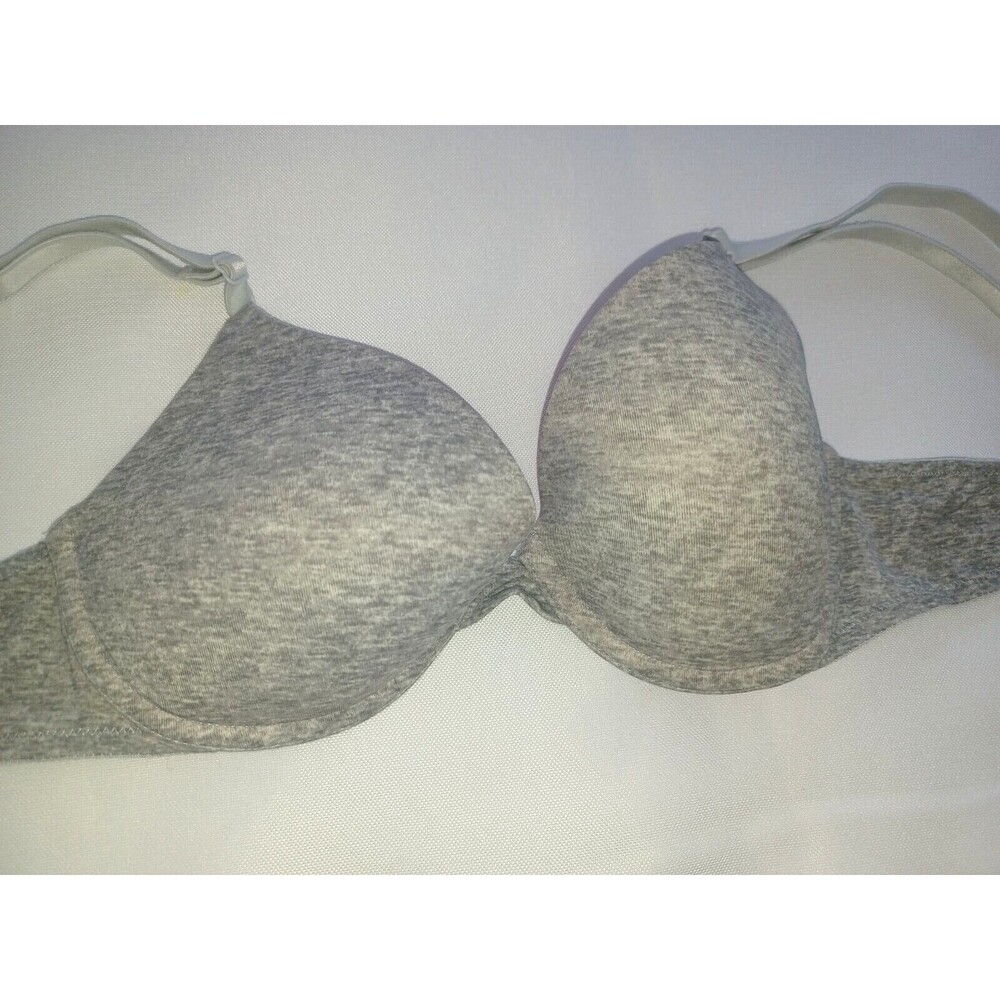 Victoria Secret PINK 32B bra Wear Everywhere lightly lined T-shirt gray